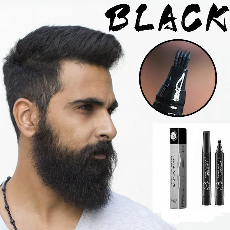 Beard Pen Barber Pencil Facial Hair Styling Eyebrow Tool Mustache Repair Waterproof Coloring Tools Men Cosmetics Beard Filler